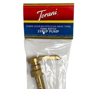 Torani 750ml Bottle Gold Syrup Pump For Coffee Teas Cocktails